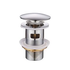 Донний клапан для умивальника з переливом Mixxus POP-UP-03 1 1/4'' (кнопка) (MI6135)