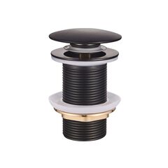 Донный клапан для умывальника Mixxus POP-UP-04 Black 1 1/4'' (кнопка) (Черный) (MI6140)