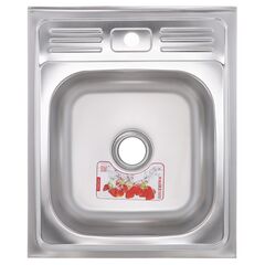 Кухонна мийка накладна ZERIX Z5060-04-160E (satin) (ZX1610)