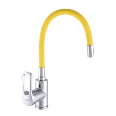 Змішувач для кухні ZERIX SAR 181 із жовтим силіконовим виливом (ZX2670)